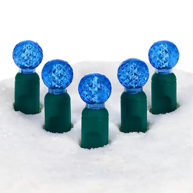 70 G12 Blue LED Christmas Lights, 4