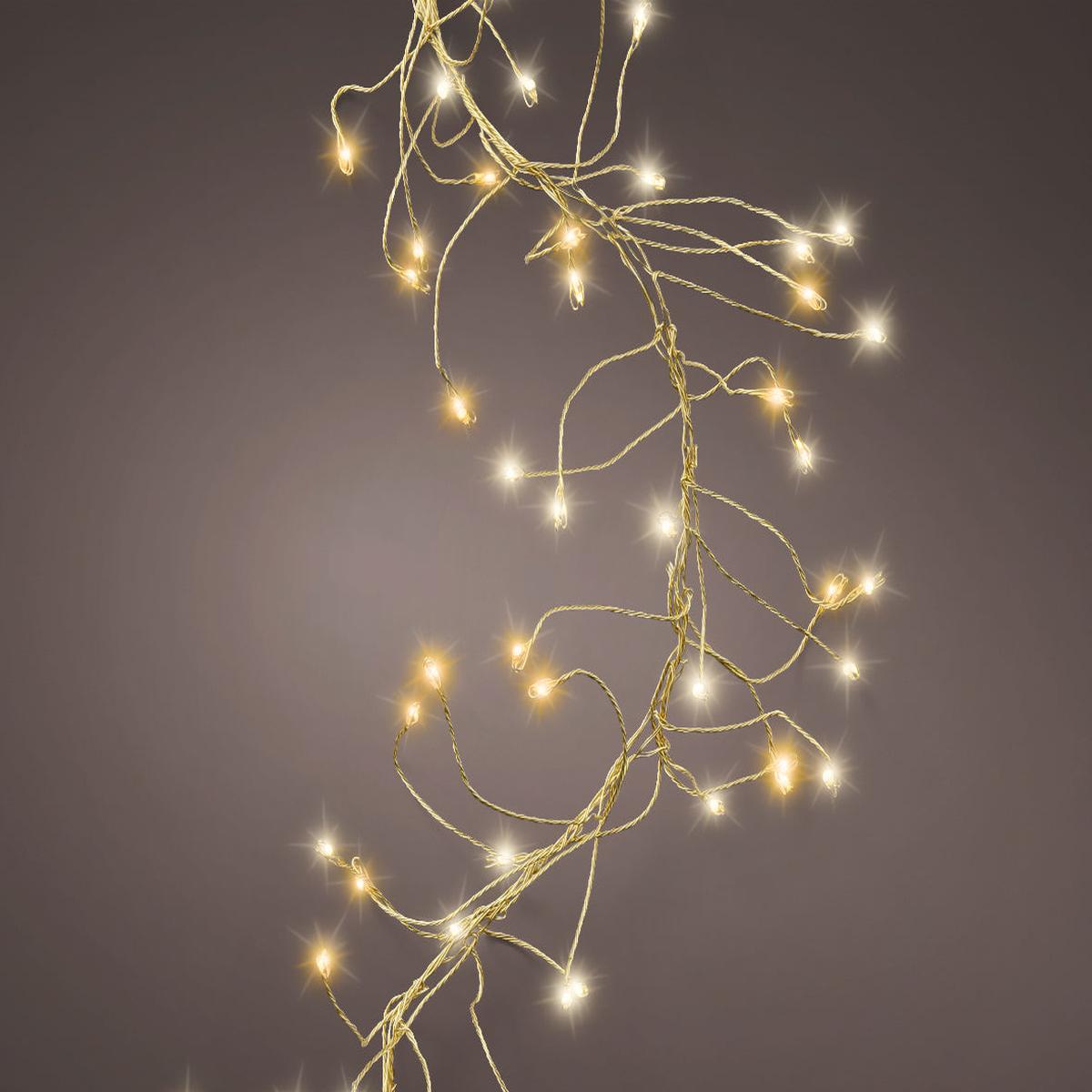 960 Micro LED Cluster Lights  Warm White & Classic Warm Mix (Gold Cable, 6m)