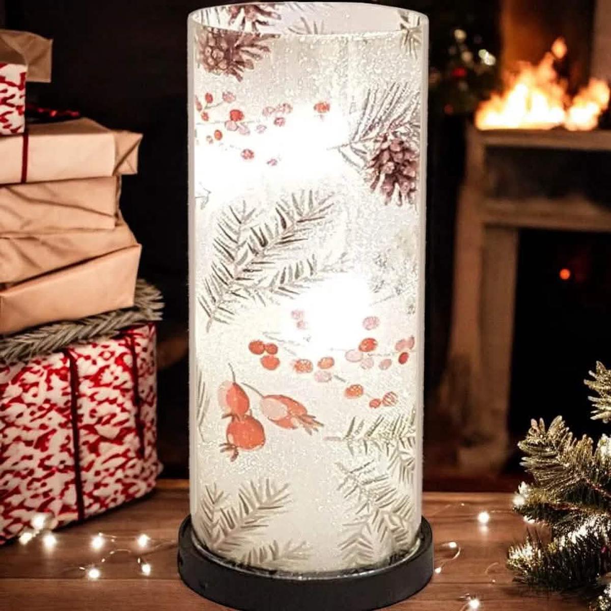 LED Light Lamp Winter Christmas Berries - USB and Battery - Warm White (DMO)