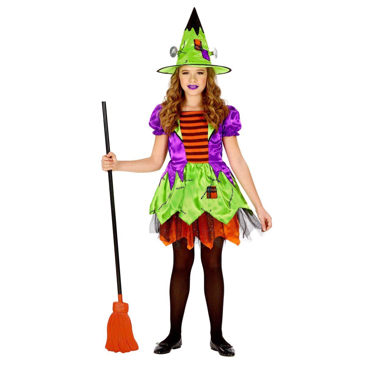 Halloween-kjole Farvet pige heks