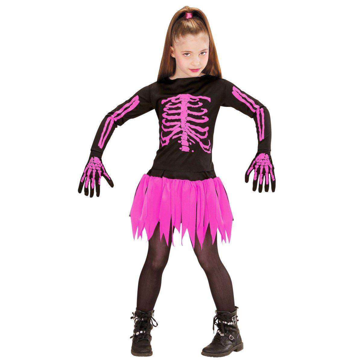 Halloween kostume pige balerina skelet