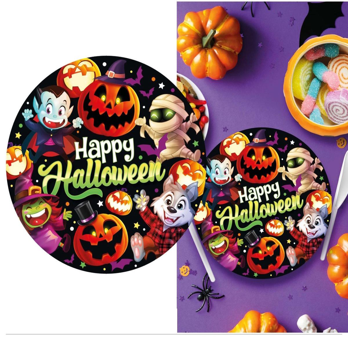Halloween-tallerkener 23 cm 6 stk