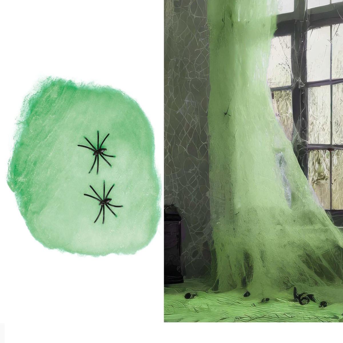 Spindelvv grn med 4 edderkopper 60gr