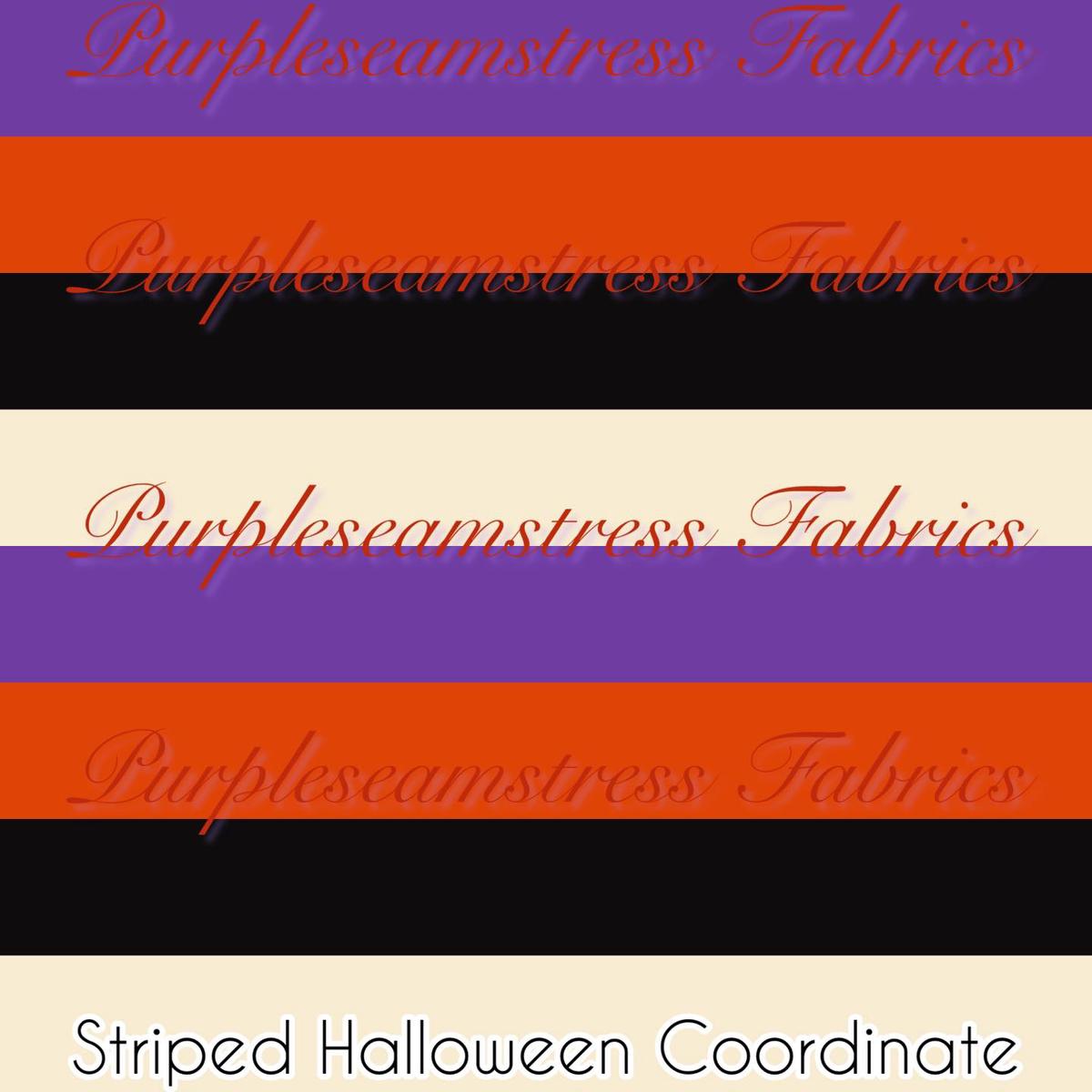 Striped Halloween Coordinate  Fabric