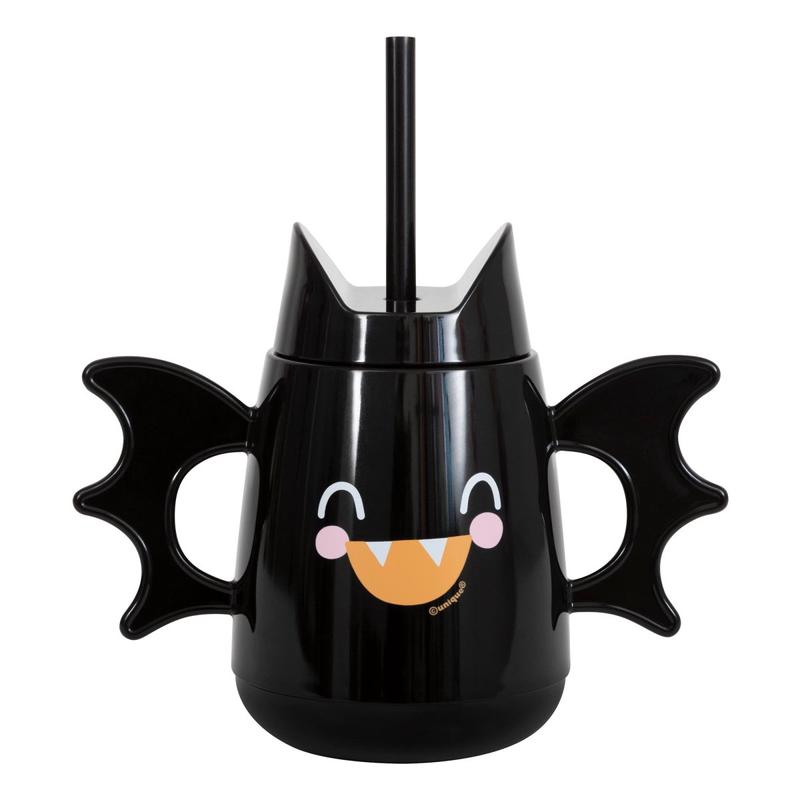 Bat Shaped Tumbler with Lid and Straw, 1 Count