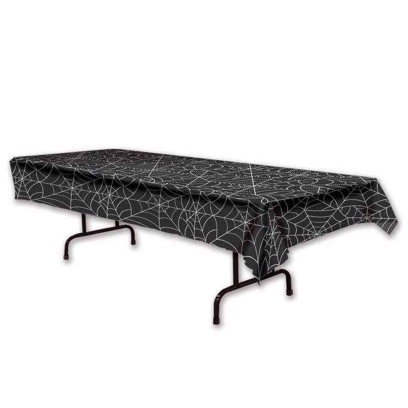 Creepy Spider Web Halloween Tablecover - 54