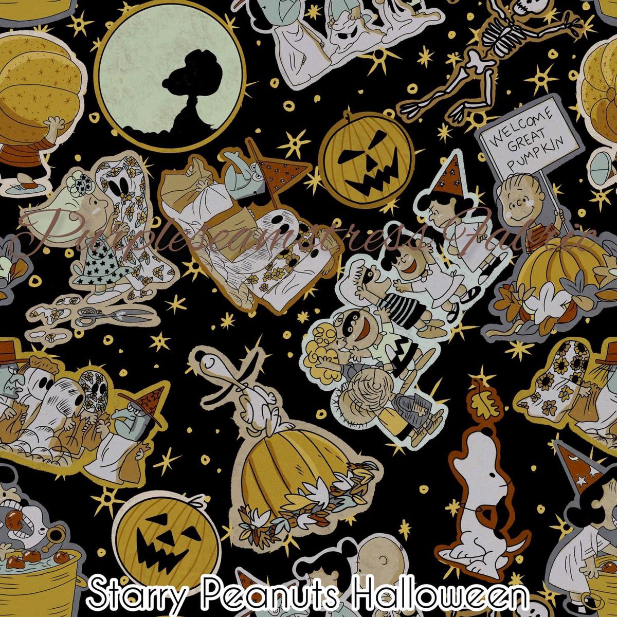 Starry Gang Halloween  Fabric