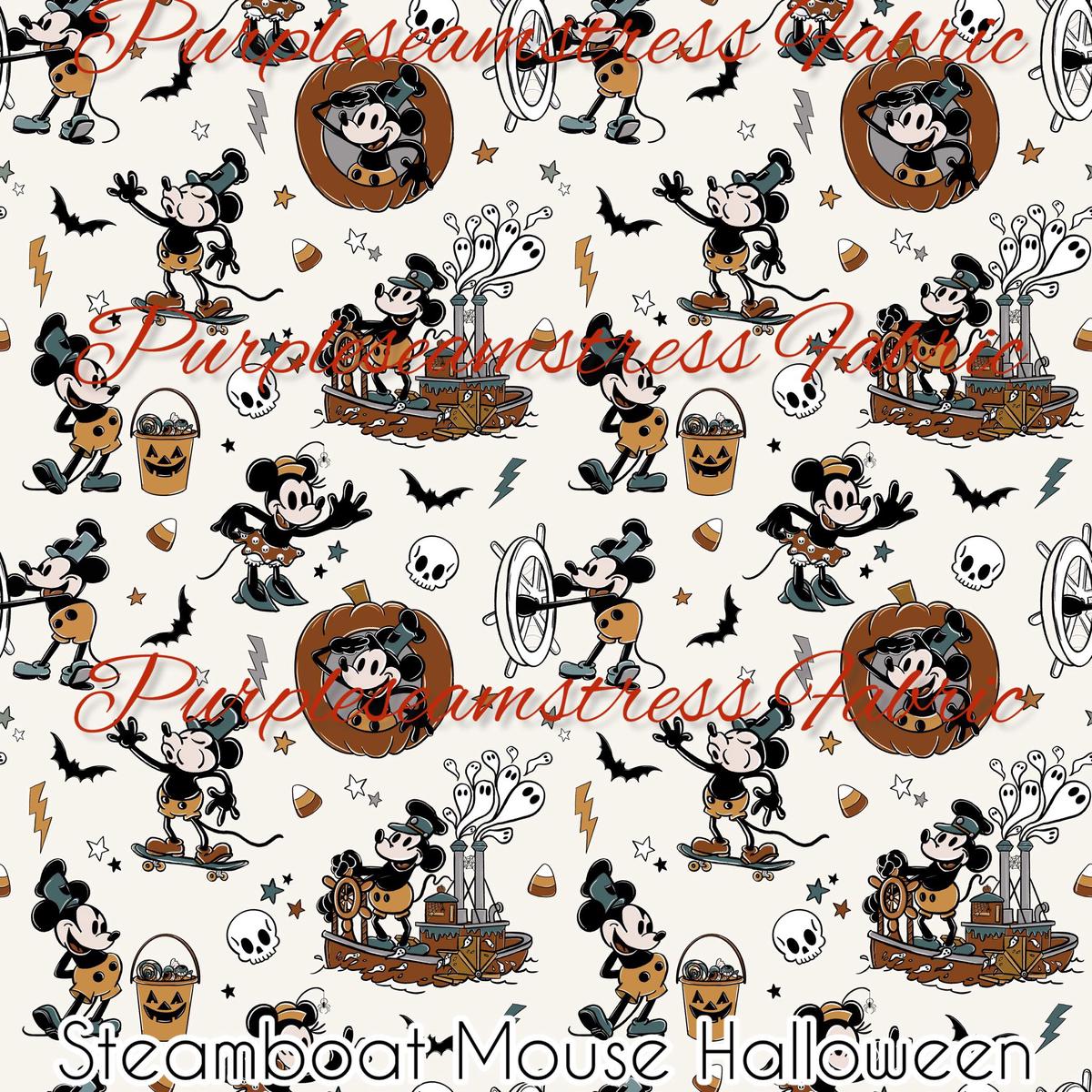 Steamboat Mouse Halloween  Fabric