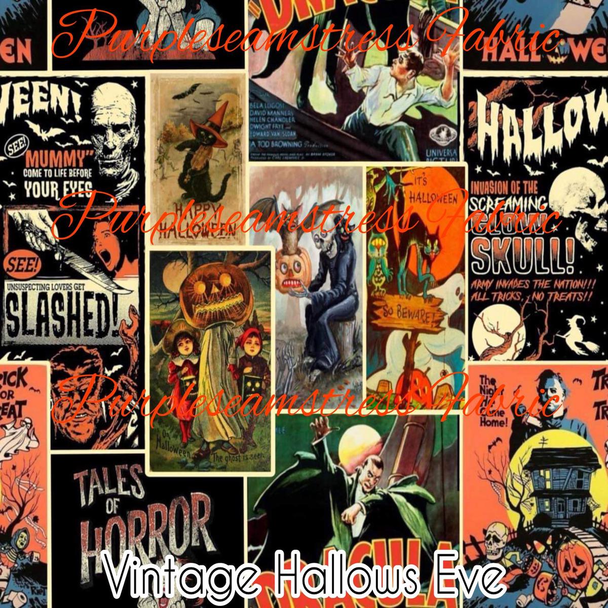 Vintage Hallows Eve  Fabric