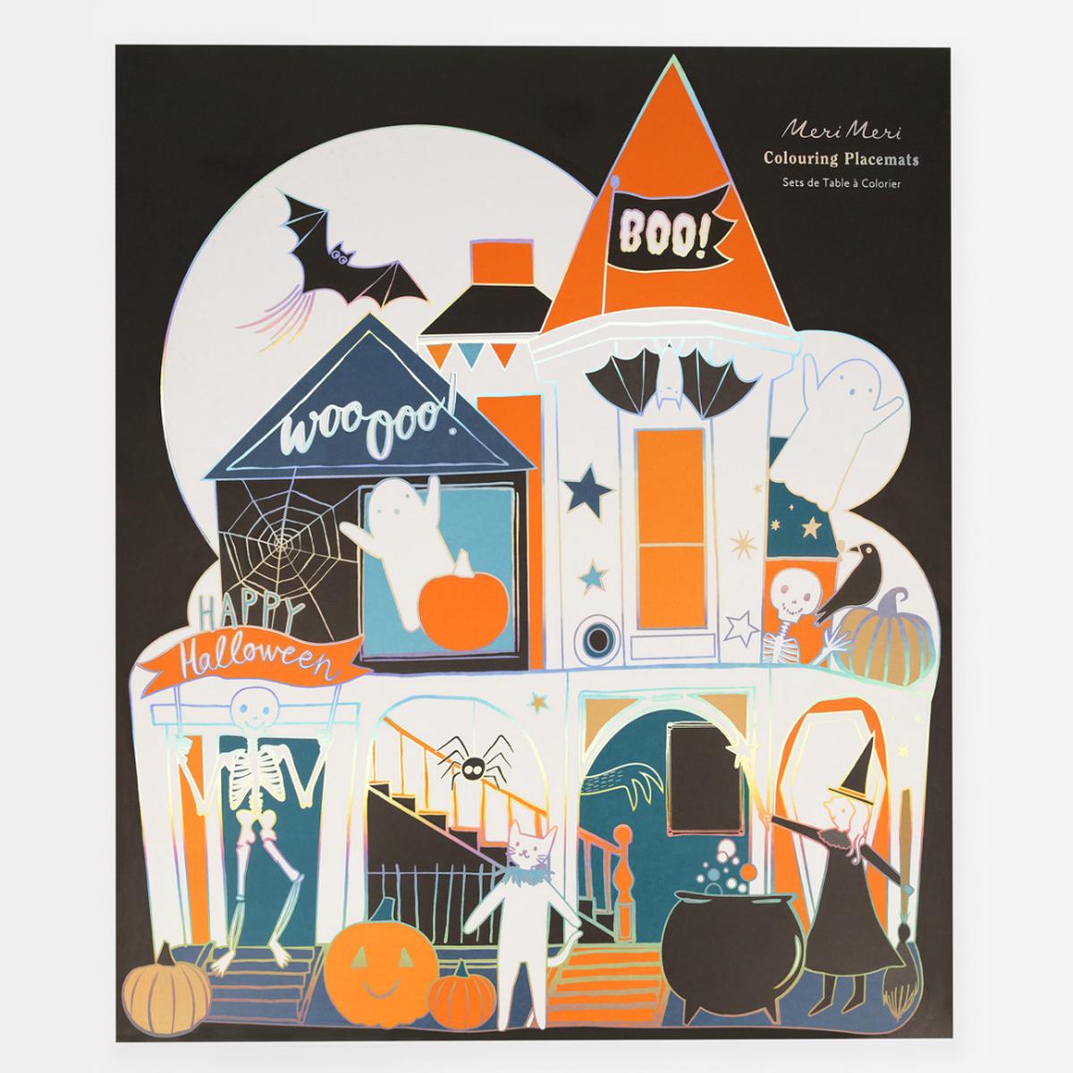 Shaped Halloween Coloring Placemats