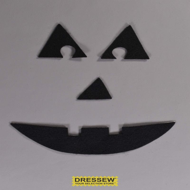 Stick-On Felt Jack-O-Lantern Face Black