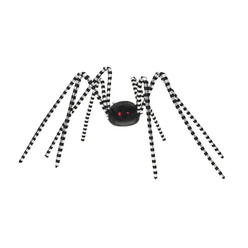 Metallic Stripe Spider 50 in. Silver