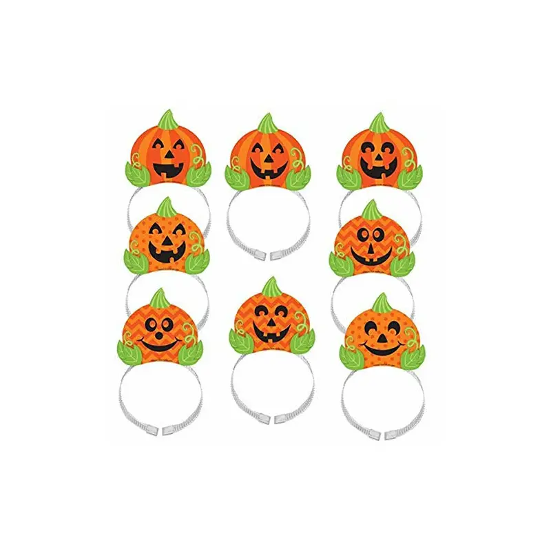 Pumpkin Halloween Headbands 8 ct