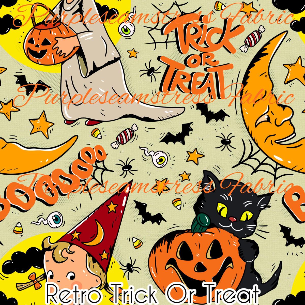 Retro Trick or Treat  Fabric