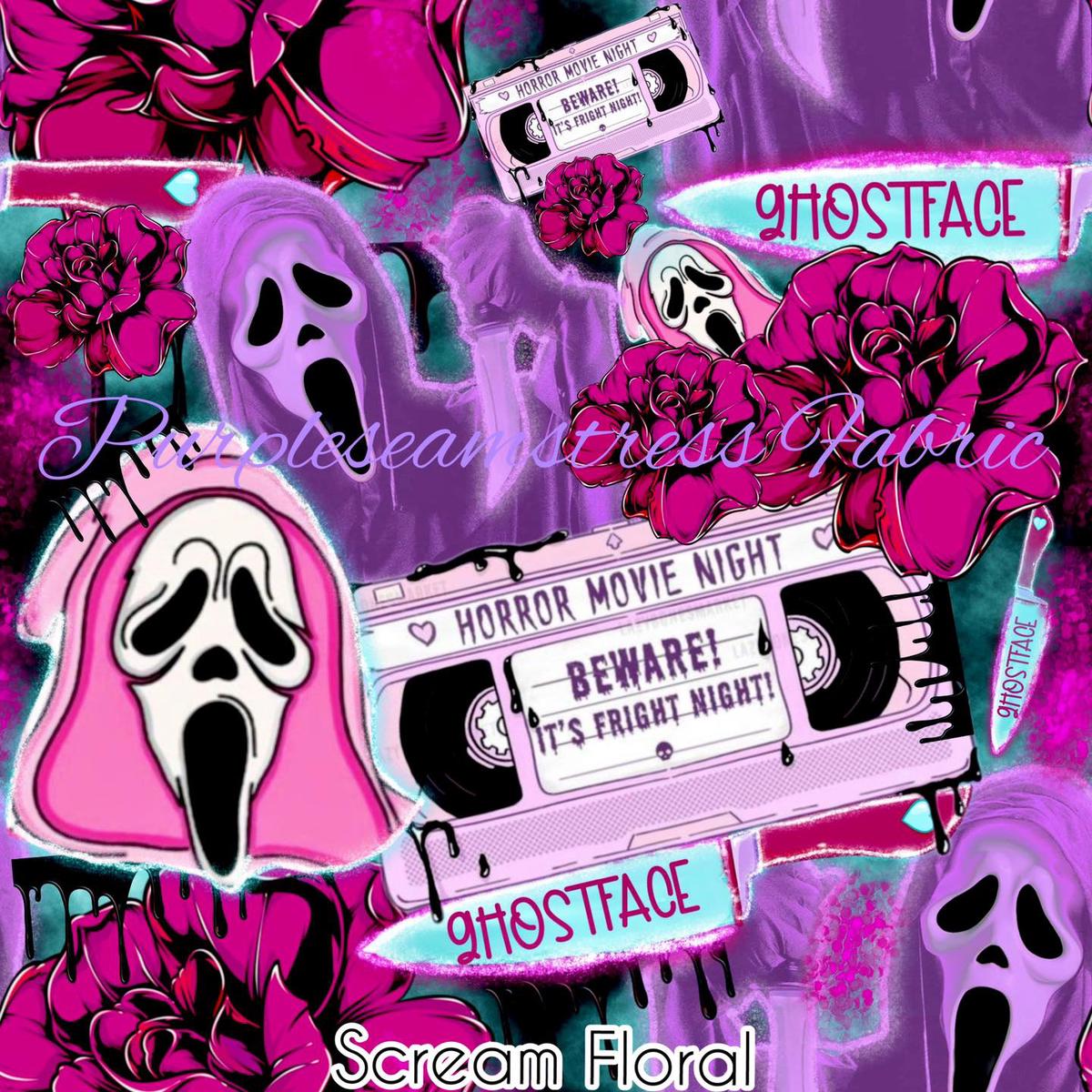 Scream Floral  Fabric