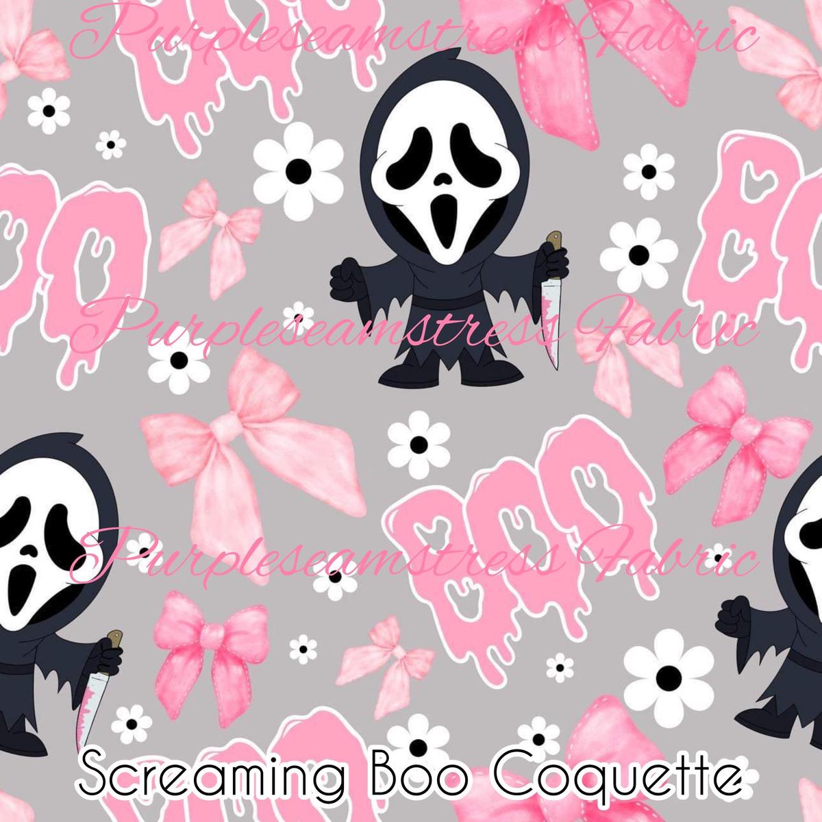 Screaming Boo Coquette  Fabric