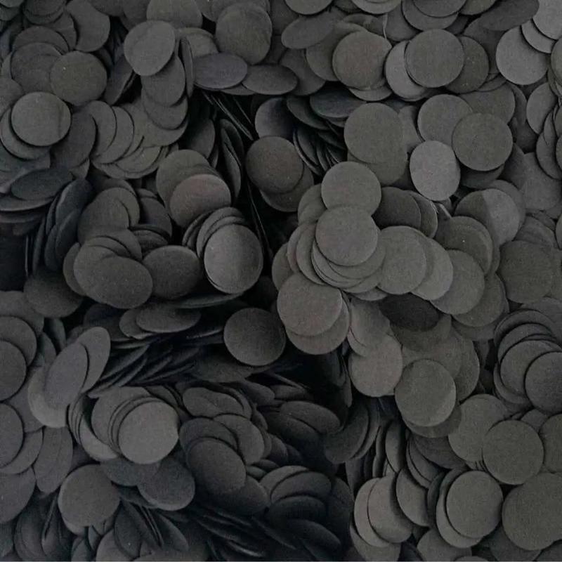 1.5cm Black Round Paper Confetti 20g