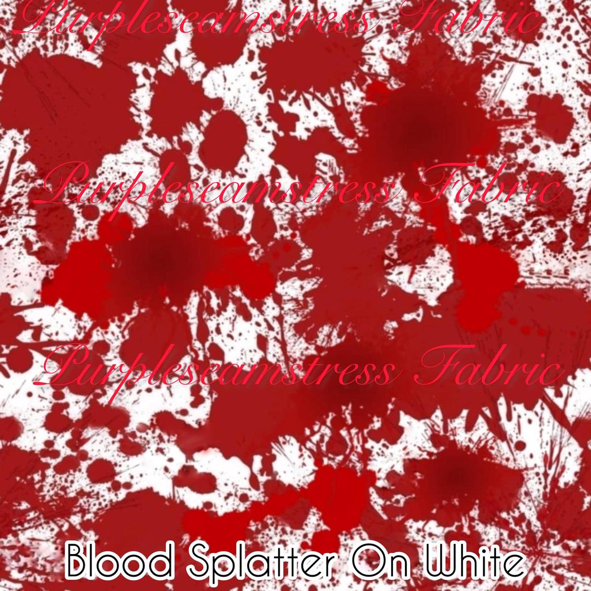 Blood Splatter on White  Fabric