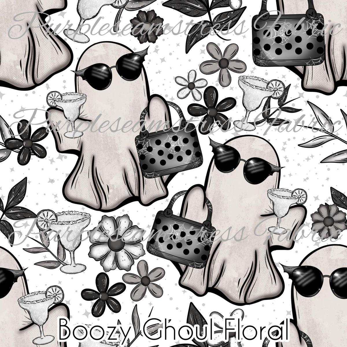 Boozy Ghoul Floral  Fabric