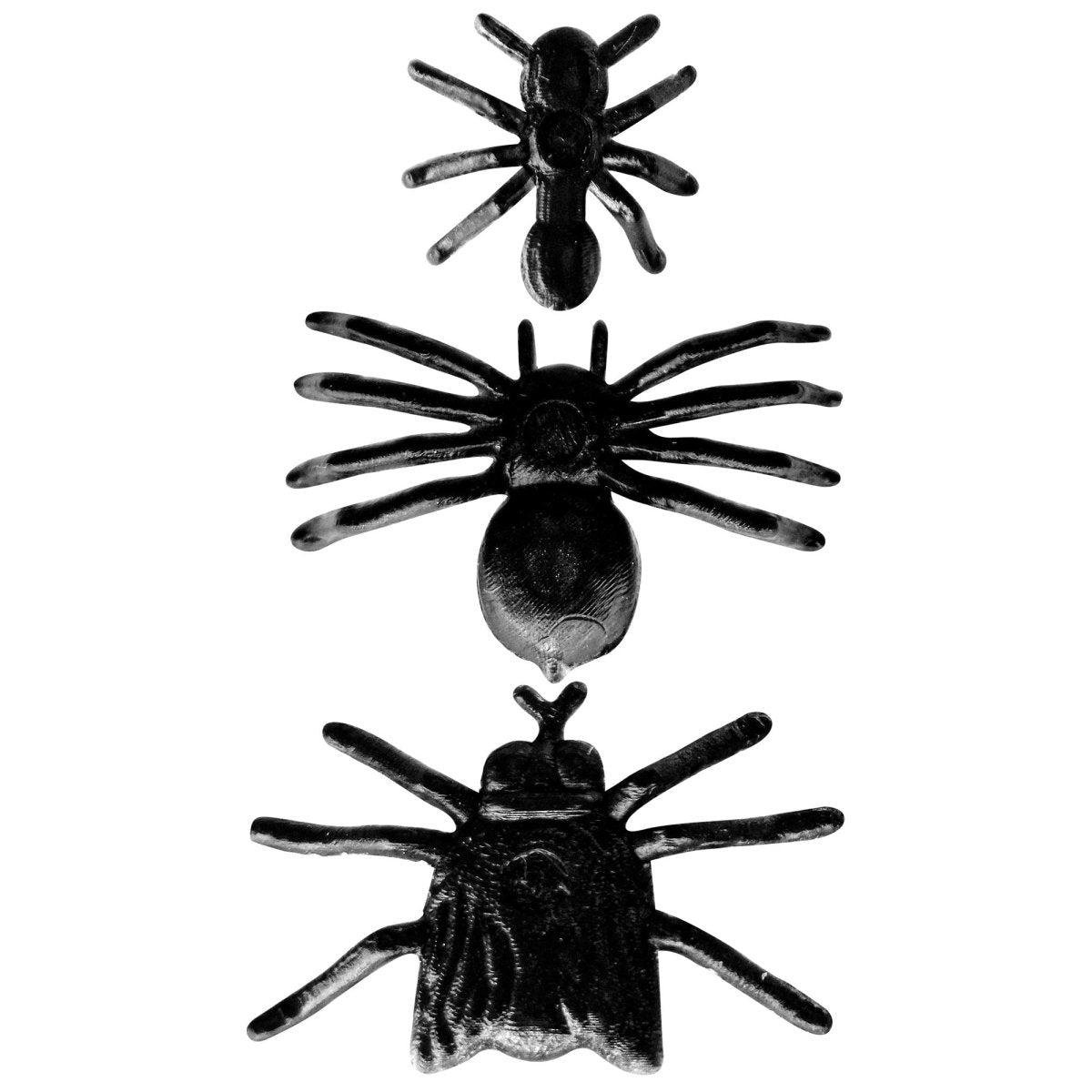 Sorte falske insekter 100 stk
