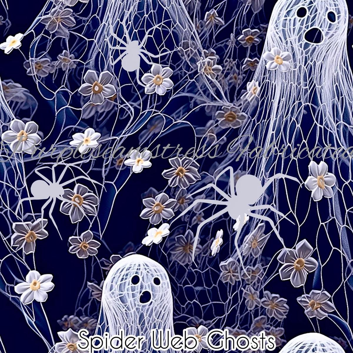 Spider Web Ghosts  Fabric