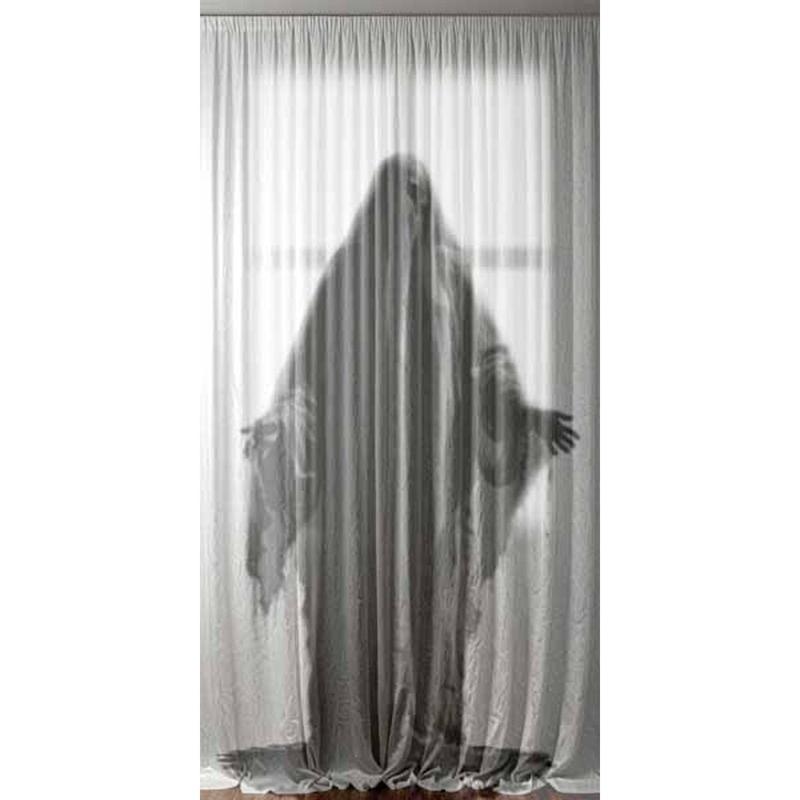 Spooky Door Curtain, 78 Inches, 1 Count