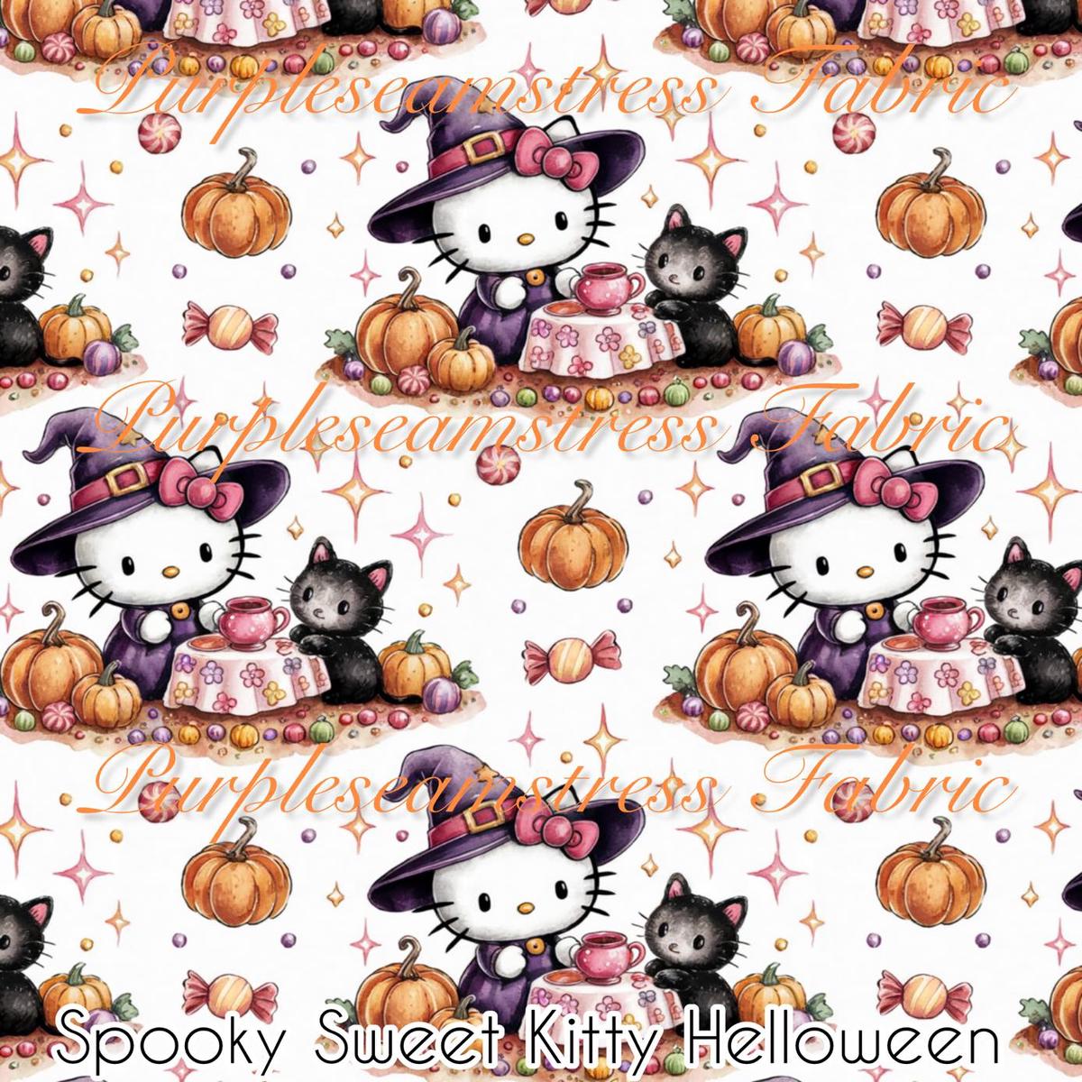 Spooky Sweet Kitty Helloween  Fabric