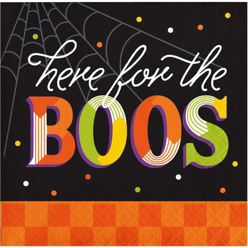 192/Case Bulk Retro Halloween Paper Beverage Napkin