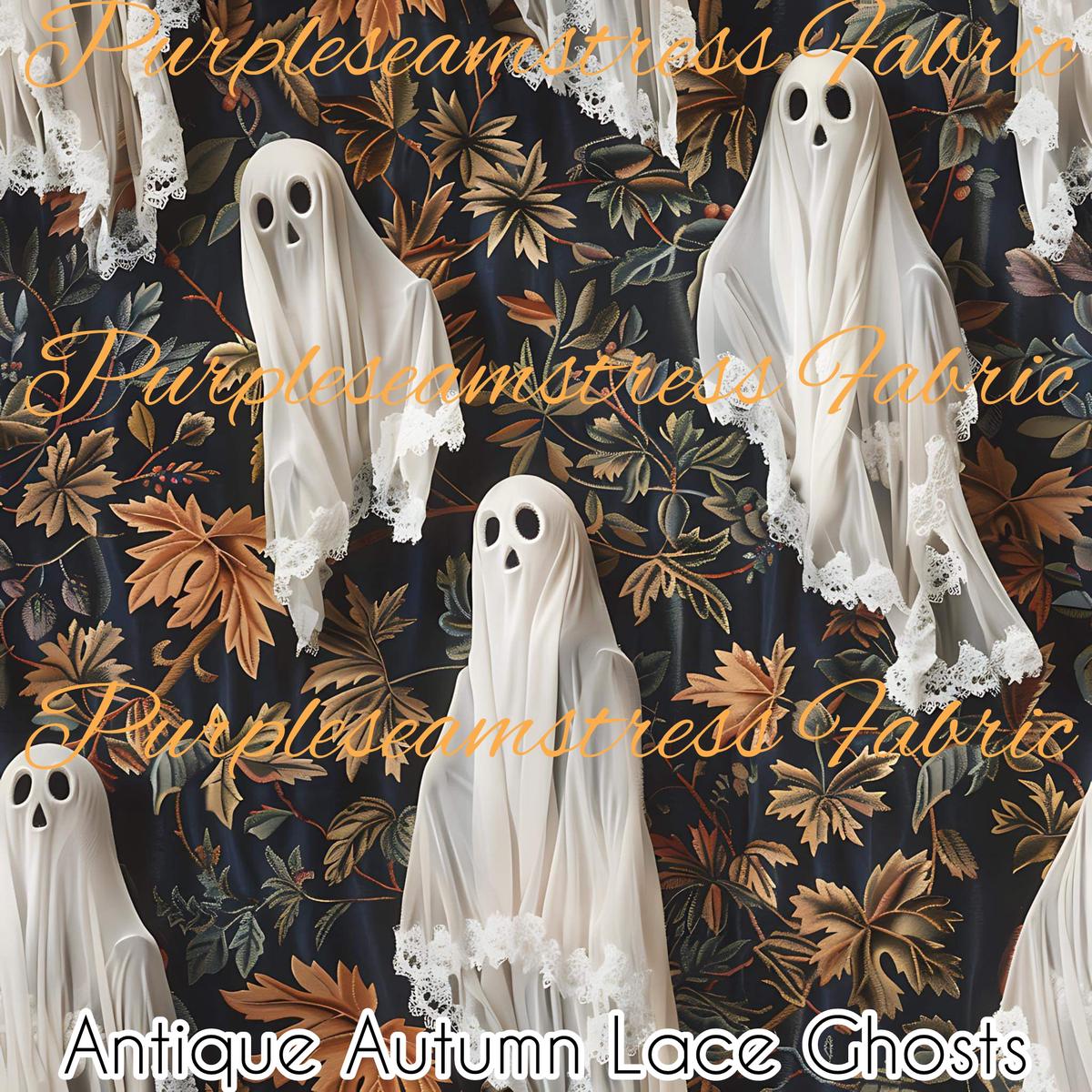Antique Autumn Lace Ghosts  Fabri...