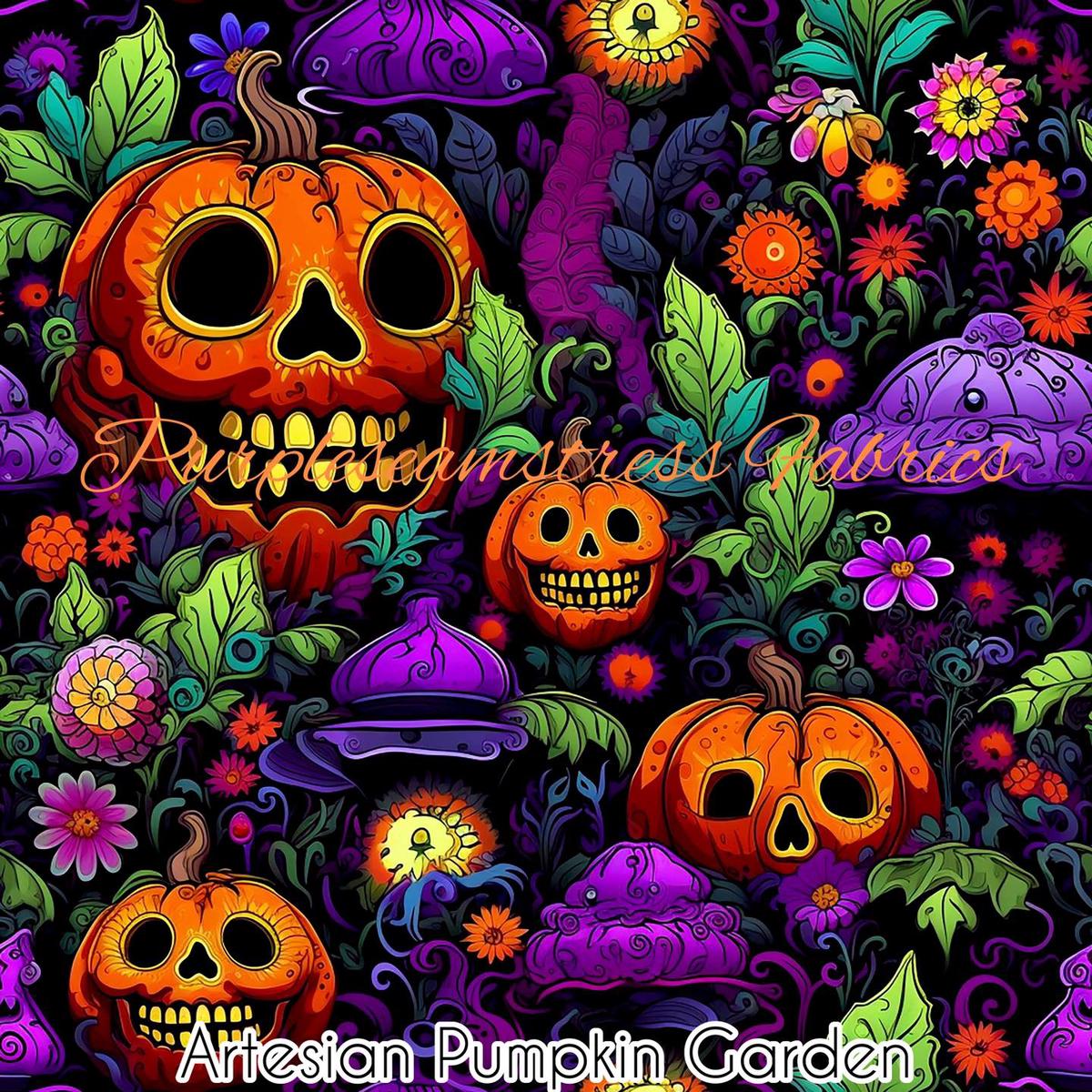 Artesian Pumpkin Garden  Fabric