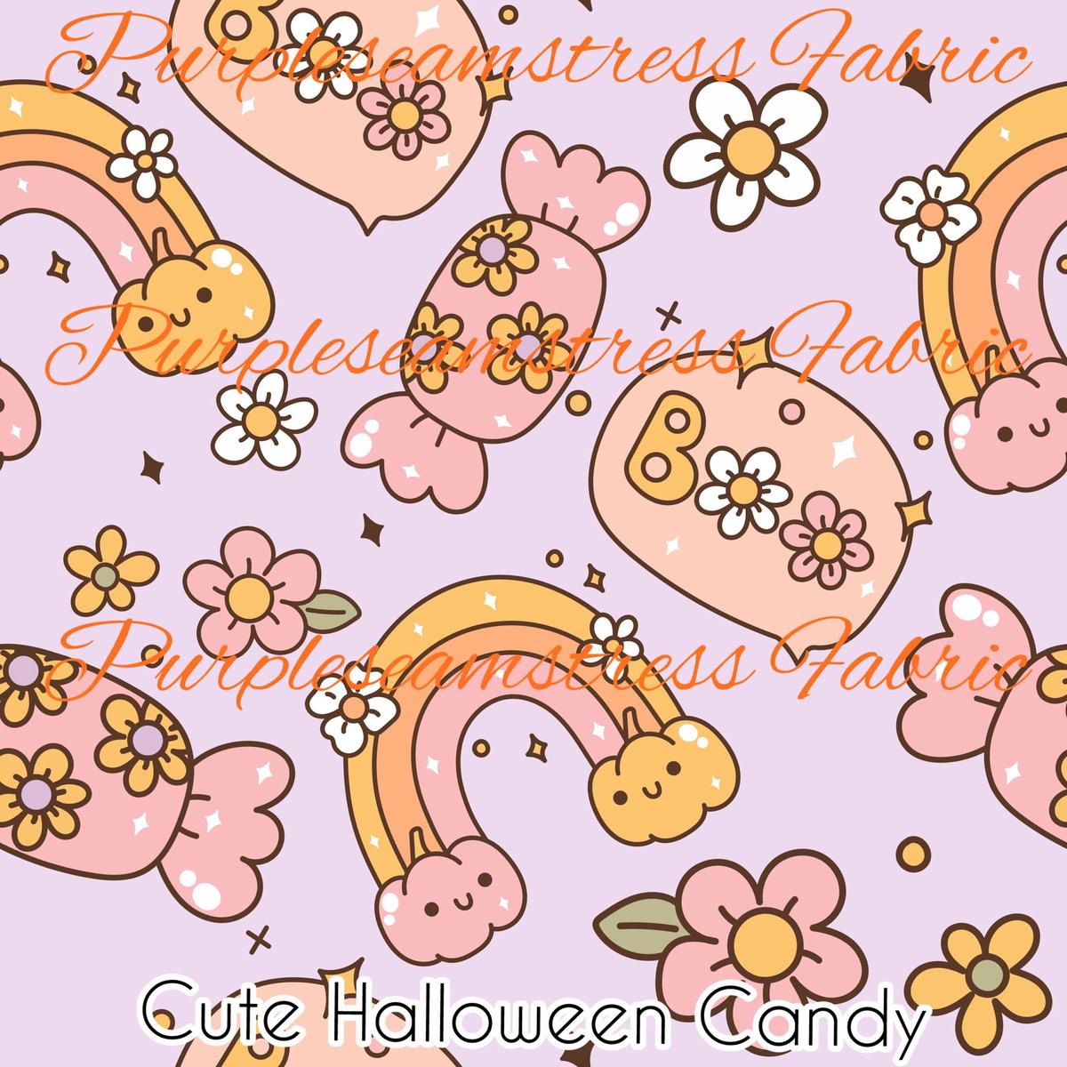 Cute Halloween Candy  Fabric