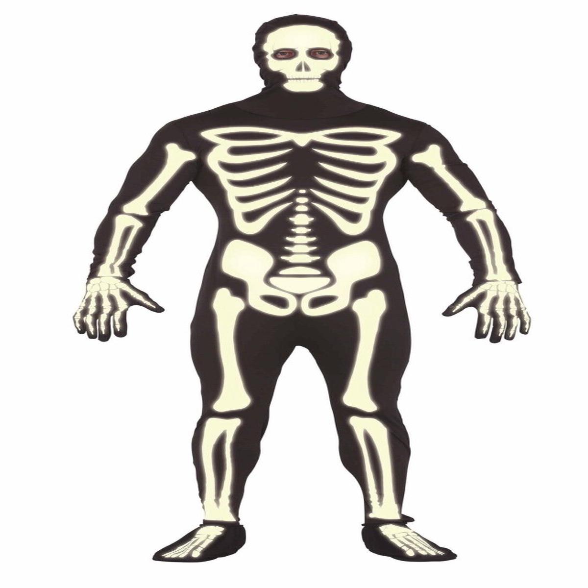 Skelet halloweenkostume mnd sort L