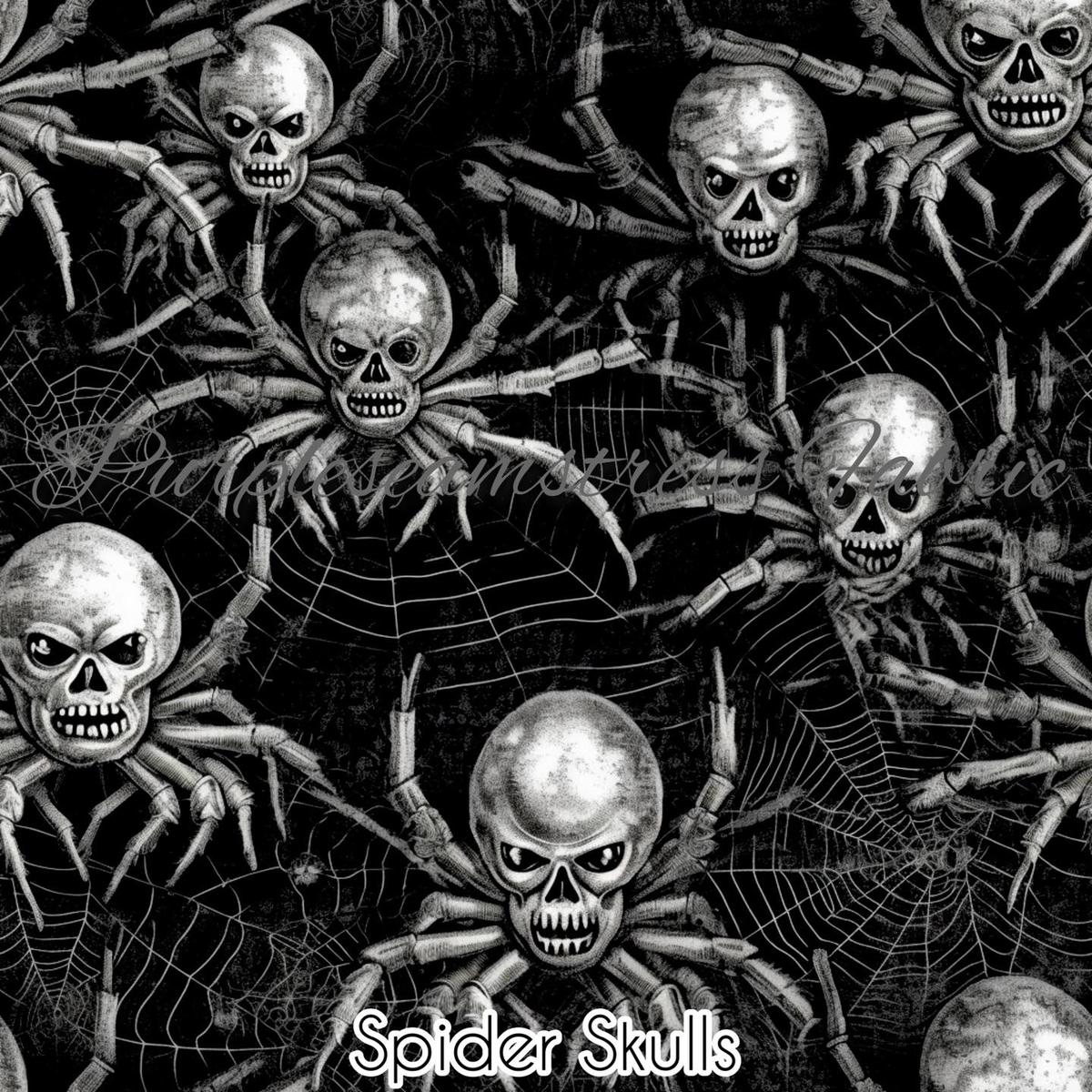 Spider Skulls  Fabric