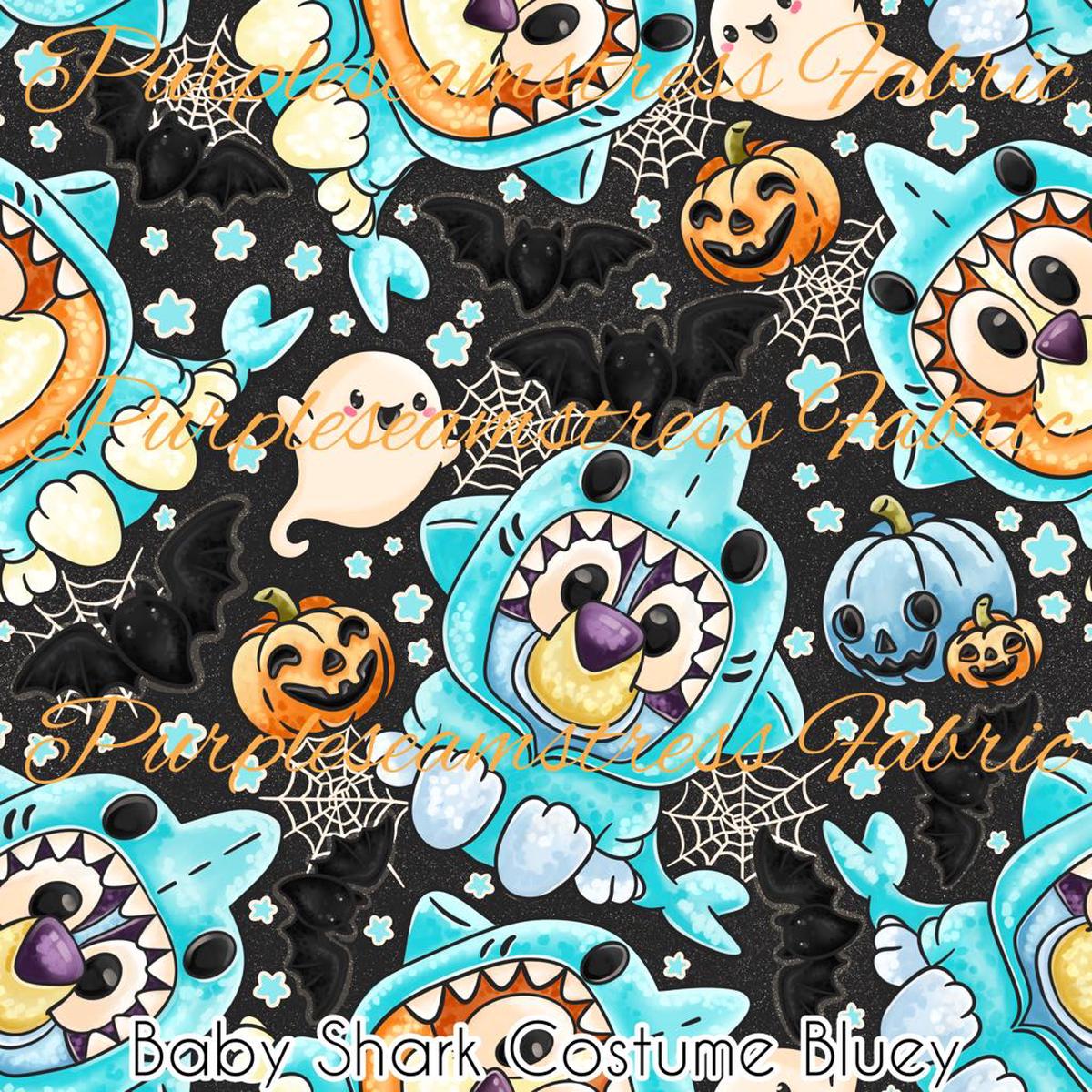 Baby Shark Costume Bluey  Fabric