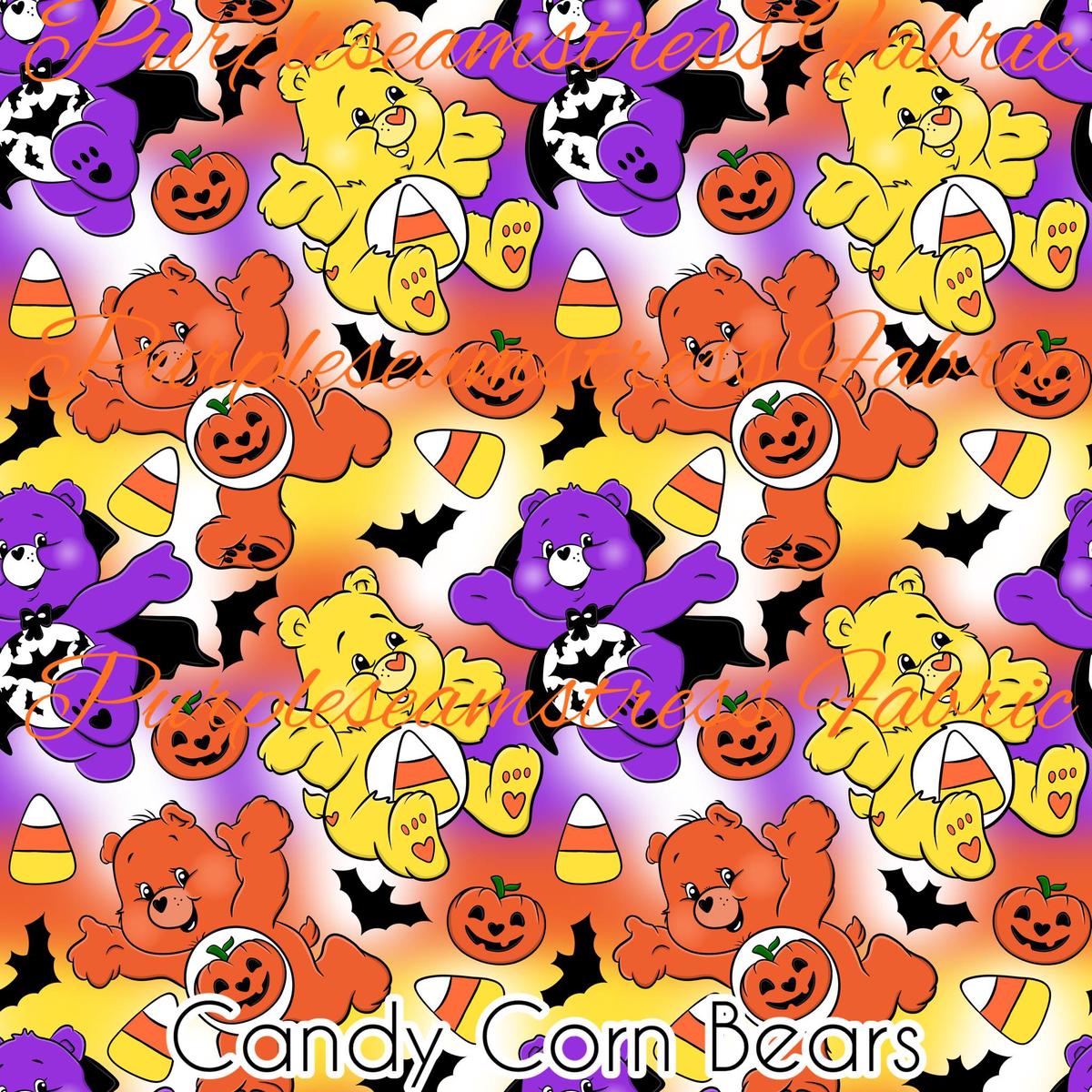 Candy Corn Bears  Fabric