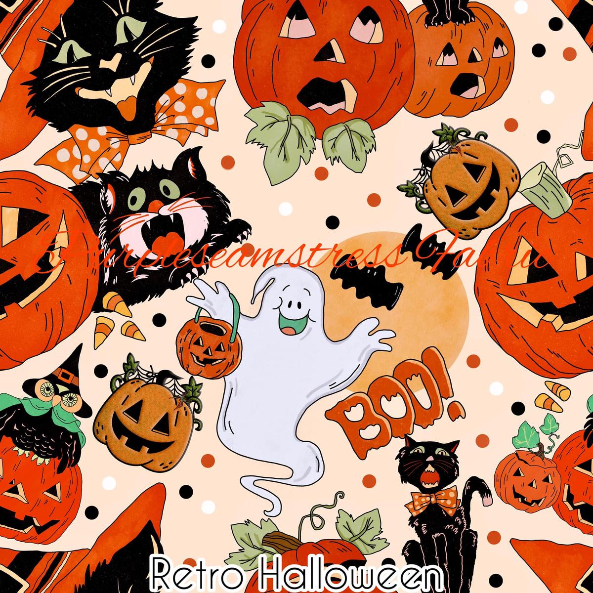 Retro Halloween  Fabric