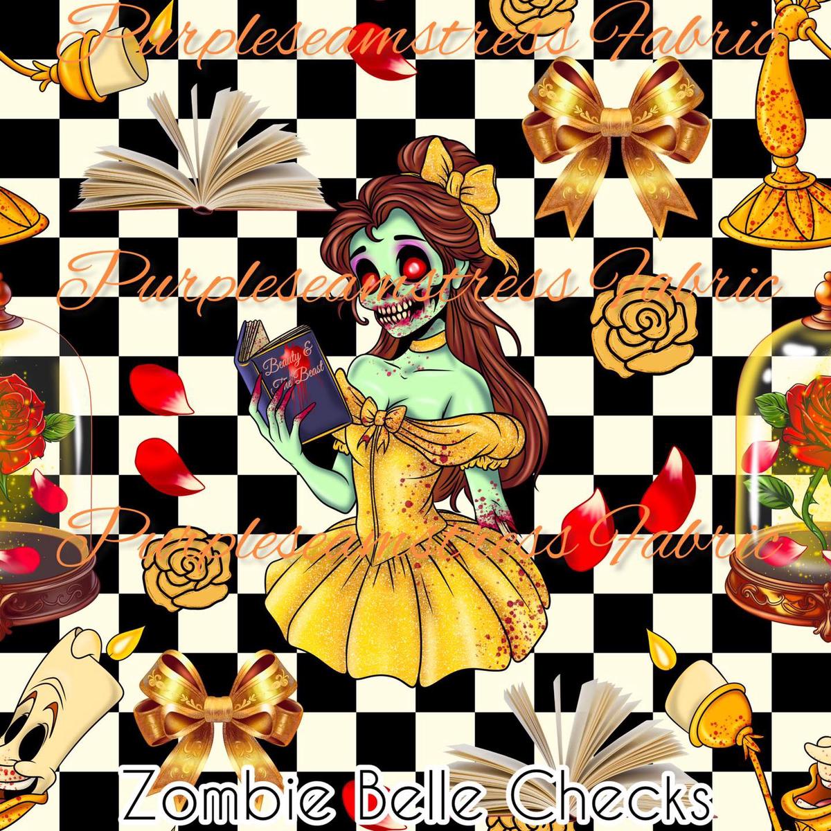 Zombie Belle Checks  Fabric