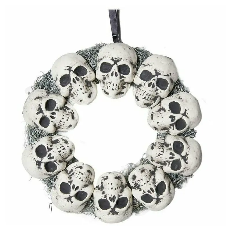 Circle of Skulls Wreath Halloween Decoration