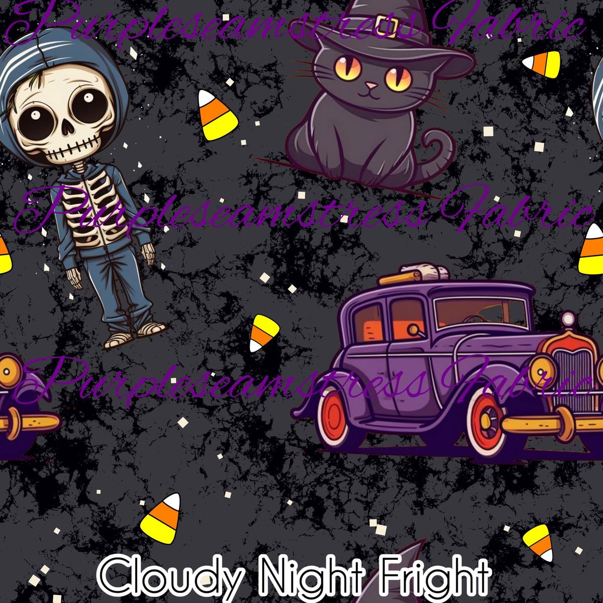 Cloudy Night Fright  Fabric