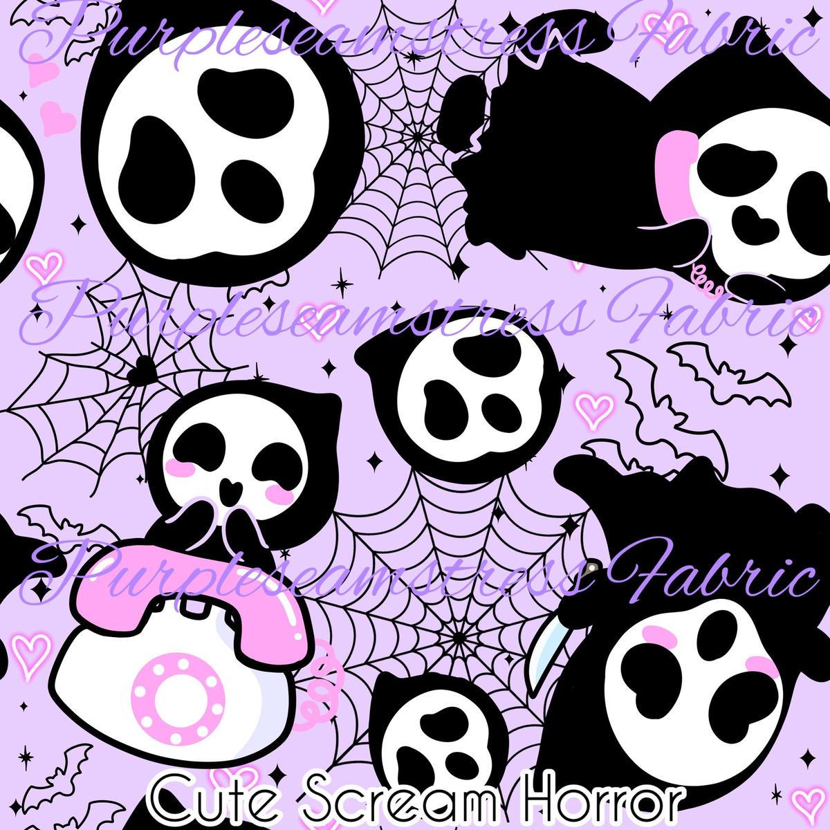 Cute Scream Horror  Fabric