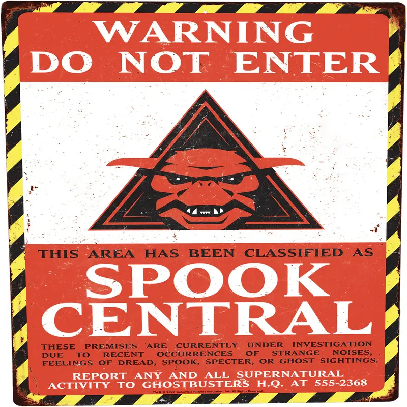 Ghostbusters Spook Central Metal Sign