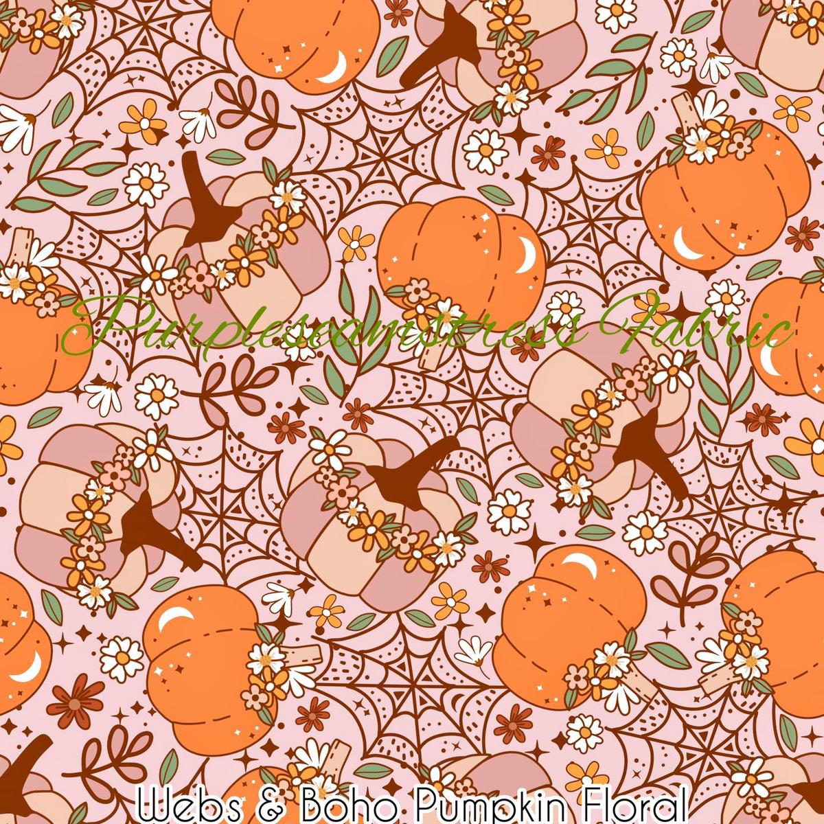 Webs & Boho Pumpkin Floral  ...