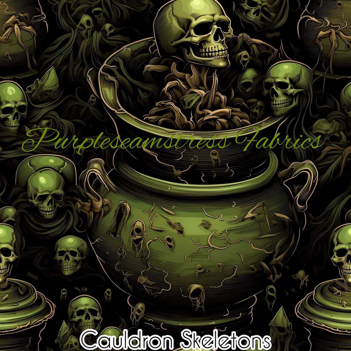 Cauldron Skeletons  Fabric