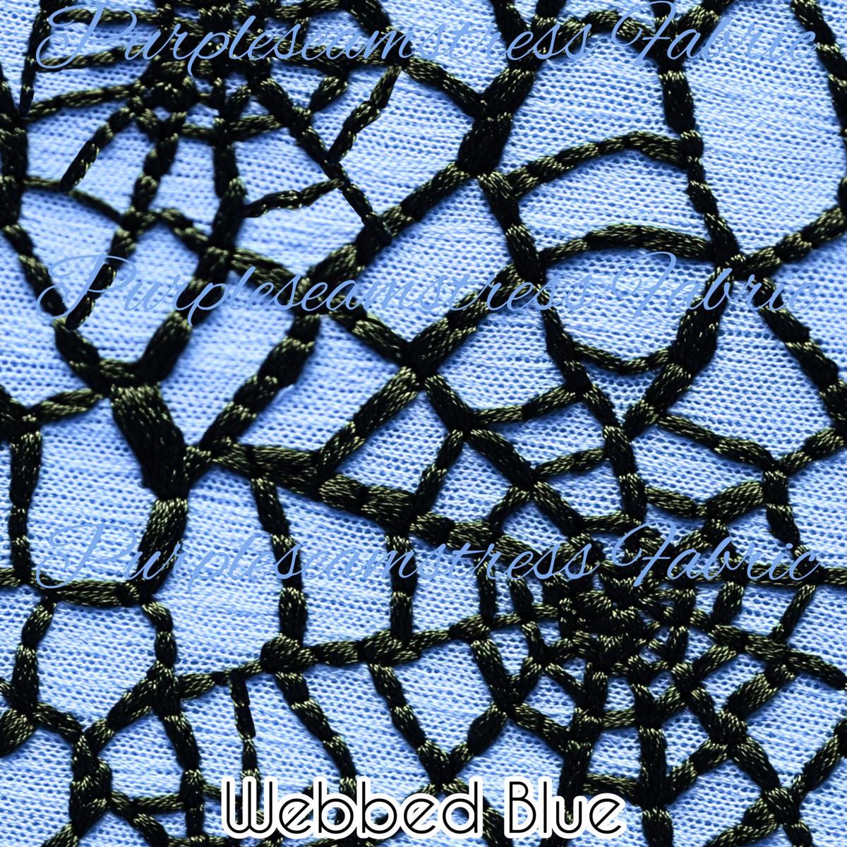 Webbed Blue  Fabric