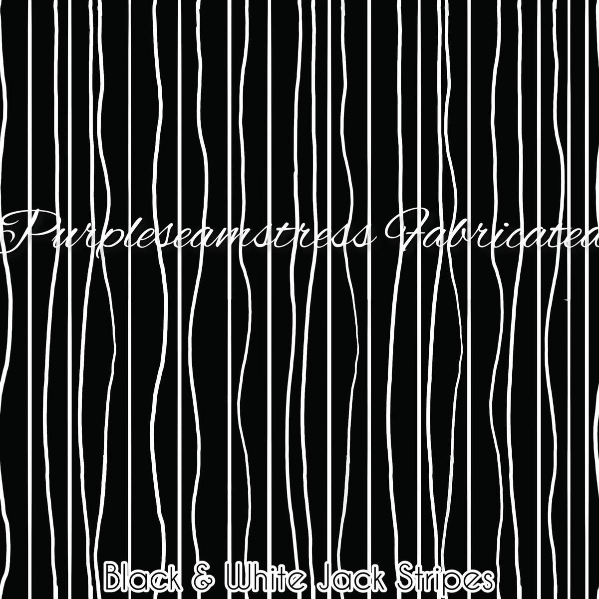 Black and White Jack Stripes  Fab...