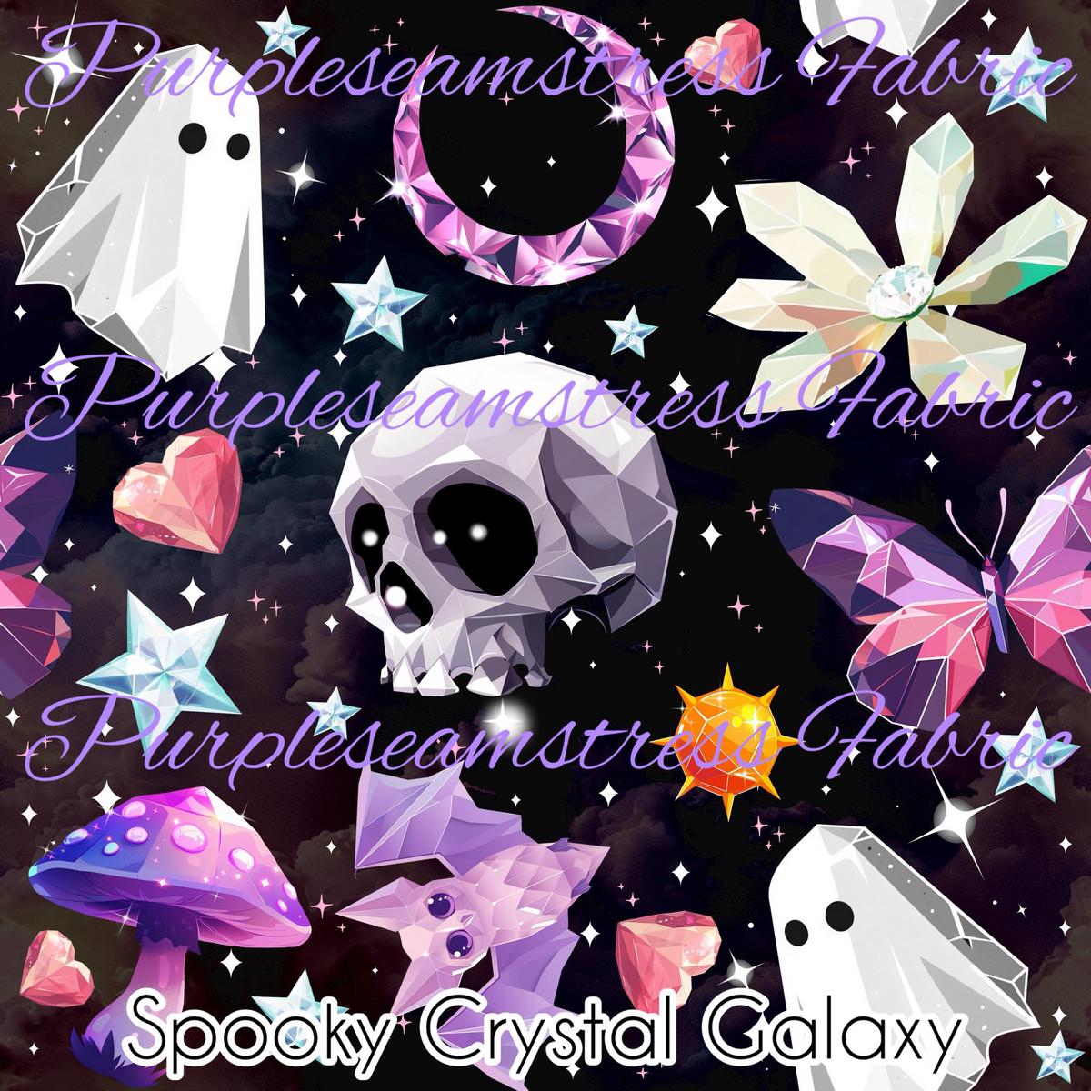 Spooky Crystal Galaxy  Fabric
