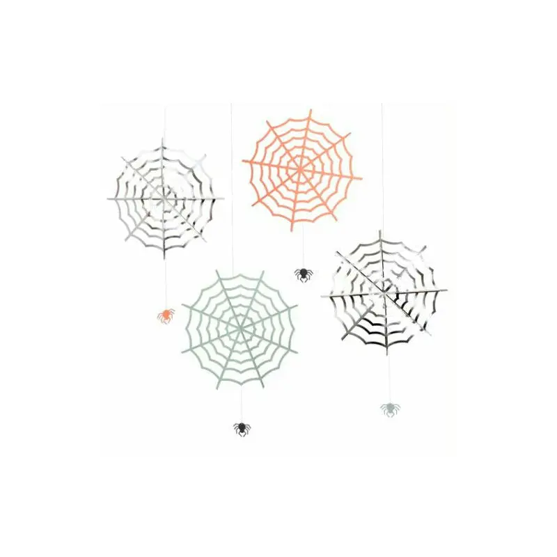 Halloween Hanging Cobwebs (x 4)