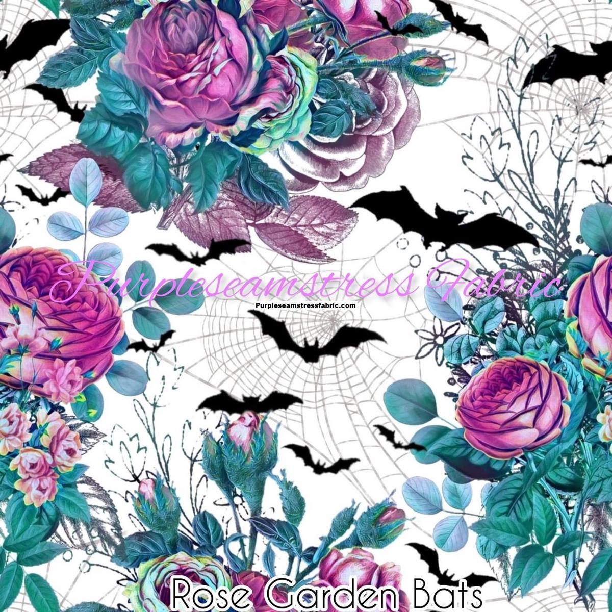 Rose Garden Bats  Fabric