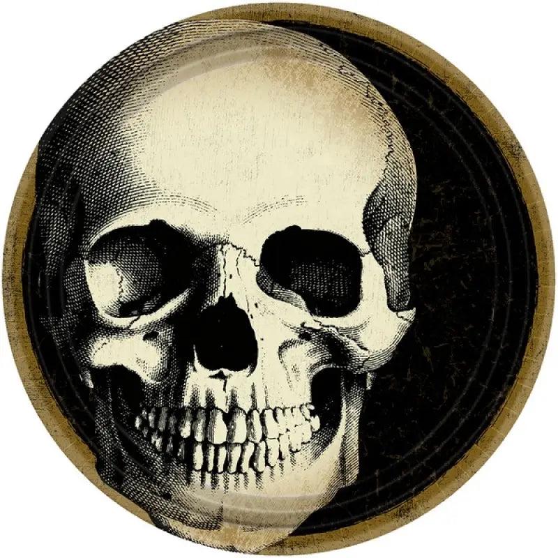 Boneyard Scary Skull Print Dinner Plates 23cm 8pk