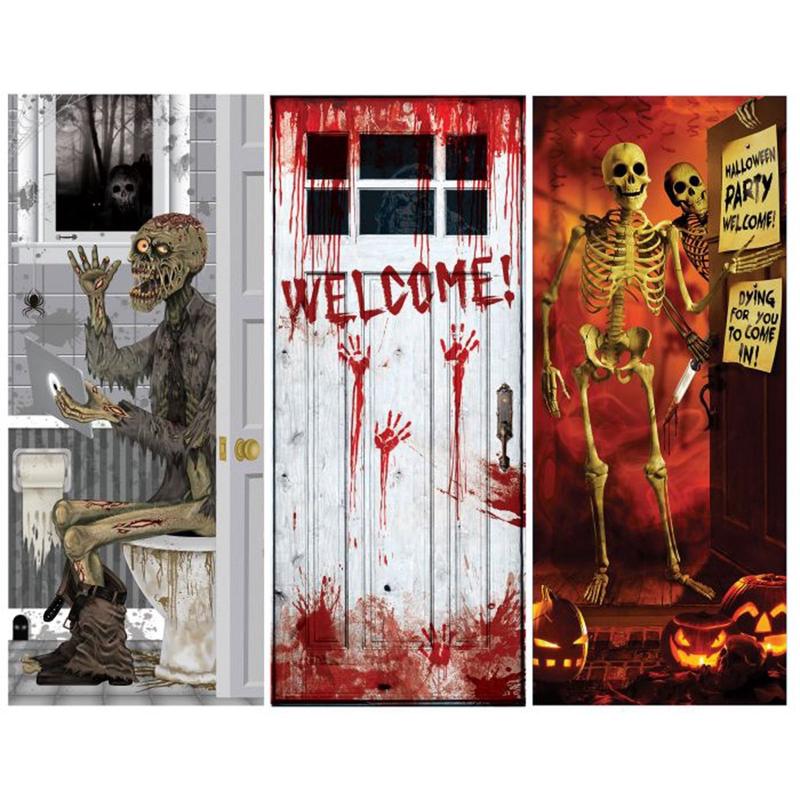 Creepy Look Door Cover, Assortment, 1 Count
